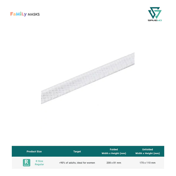 SAVEWO 3DMASK ULTRA KF94/FFP2 (White) - Regular (R) Adults