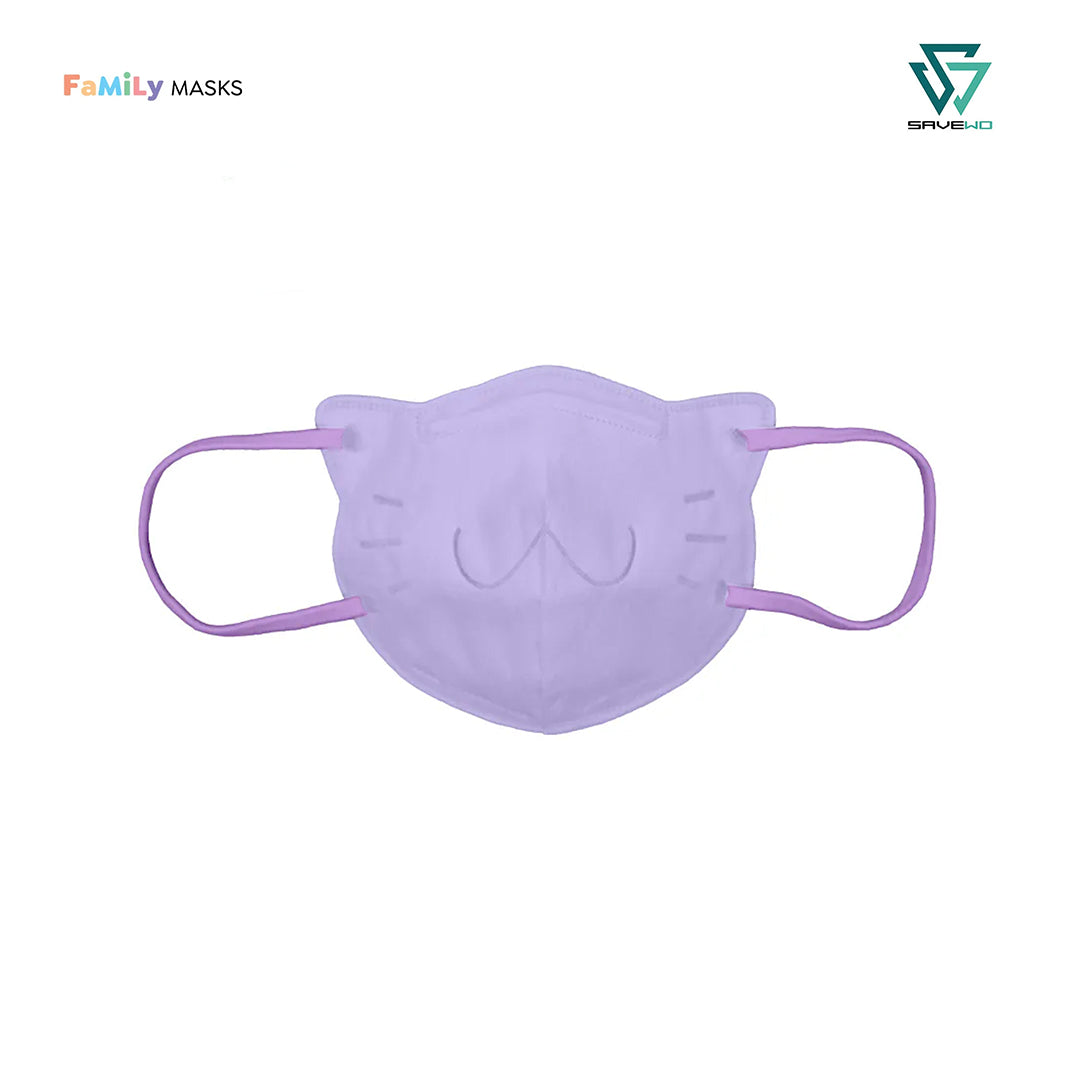 SAVEWO 3DMEOW KF94 KIDULTS - Wisteria (for small face adults or teenagers