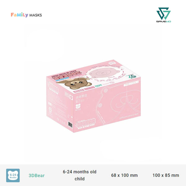 SAVEWO 3DBEAR INFANTS (Pink) - 6-24 months old