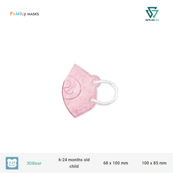 SAVEWO 3DBEAR INFANTS (Pink) - 6-24 months old