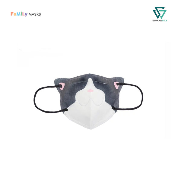 SAVEWO 3DMEOW KF94 KIDULTS - 3 Fun Designs (for small face adults or teenagers)