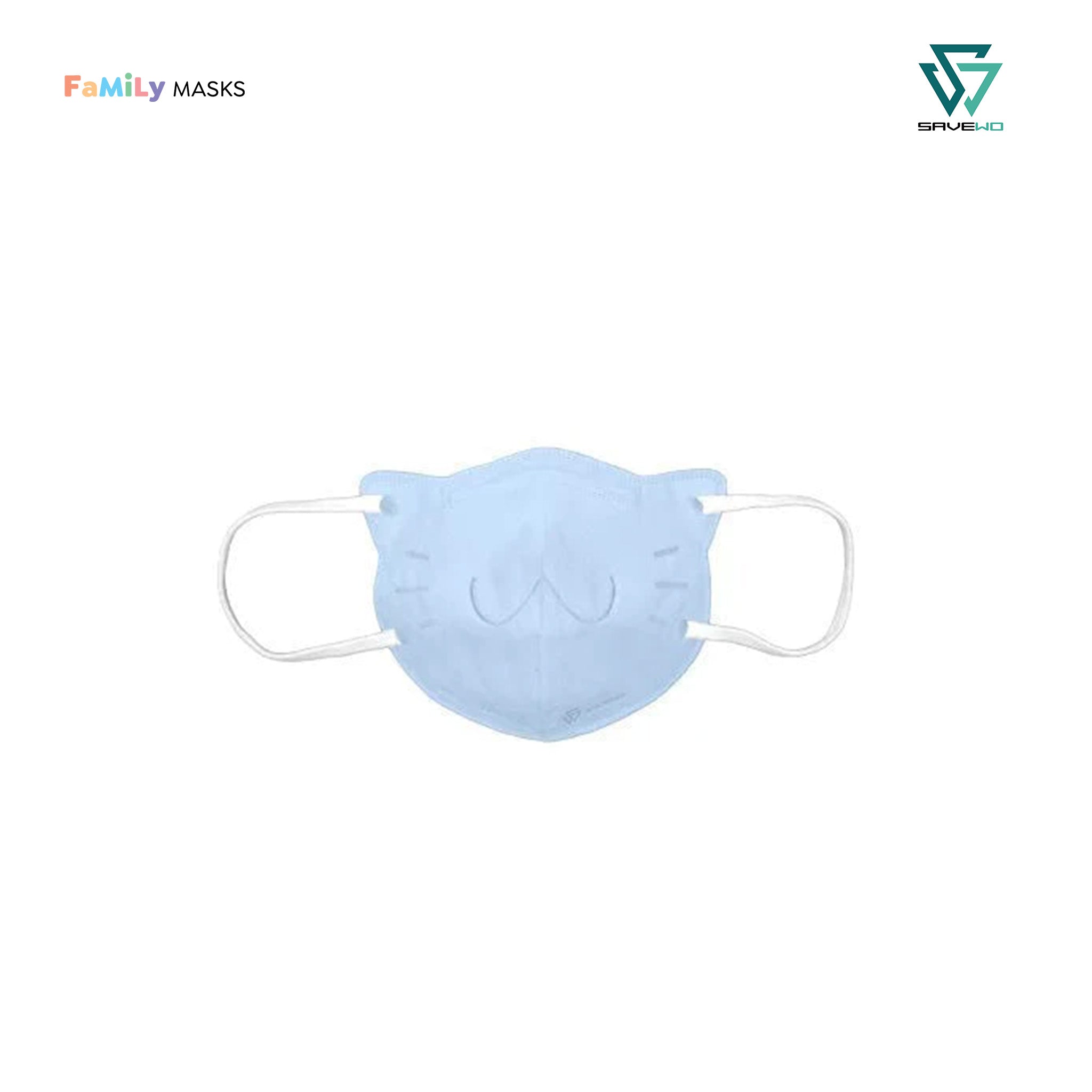 SAVEWO 3DMEOW KF94 KIDULTS - Blue (for small face adults or teenagers)