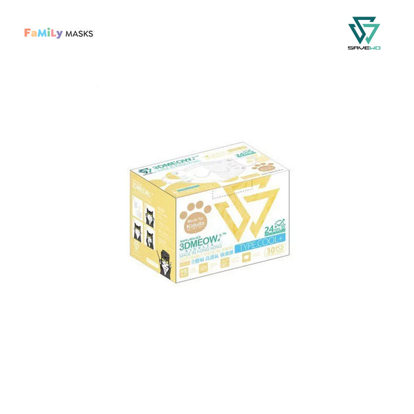 SAVEWO 3DMEOW KF94 KIDULTS - White (small face adults or teenagers)