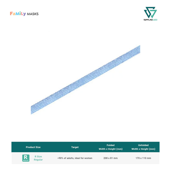 SAVEWO 3DMASK HANA KF94 (Light Blue) - Regular (R) Adults