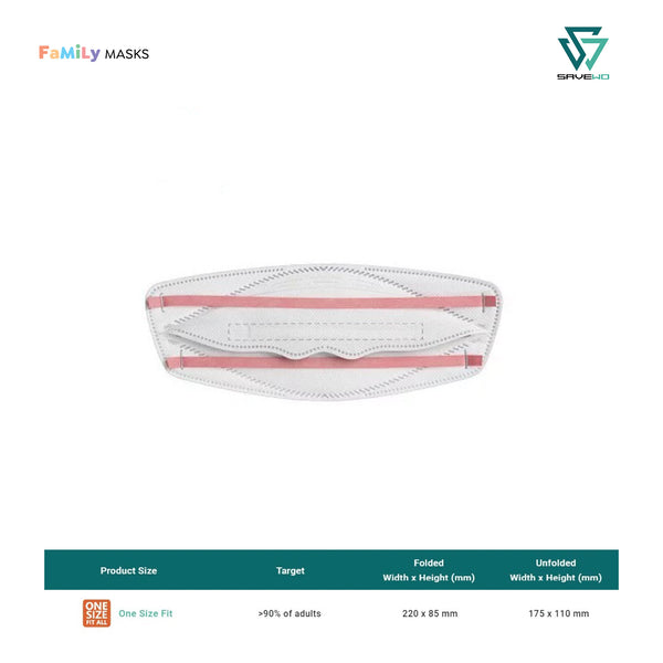 SAVEWO 3DMASK EXTREME PRO FFP3 (White) - One Size (OS) Adults