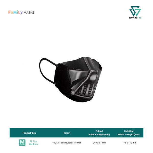 SAVEWO 3DMASK STAR WARS KF94 (DARTH VADER) - Medium (M) Adults