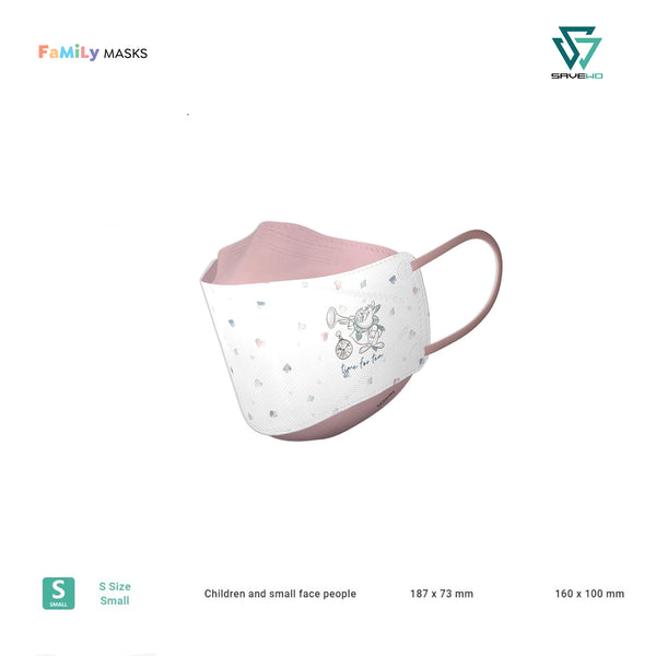 3DMASK ALICE IN WONDERLAND KF94 (Coral Pink) - Small (S) Adults