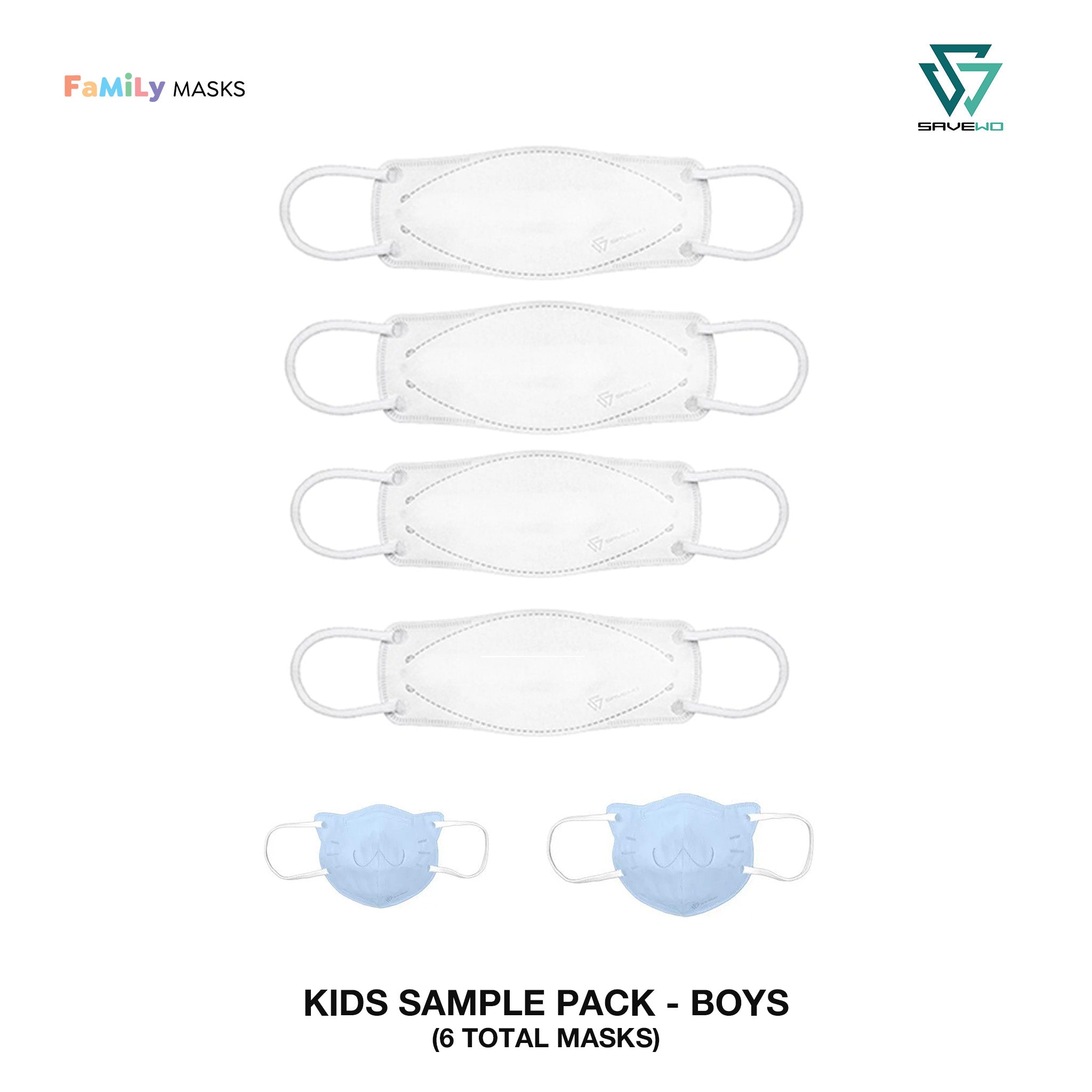 Kids Sample Pack - Boys (6 total masks)