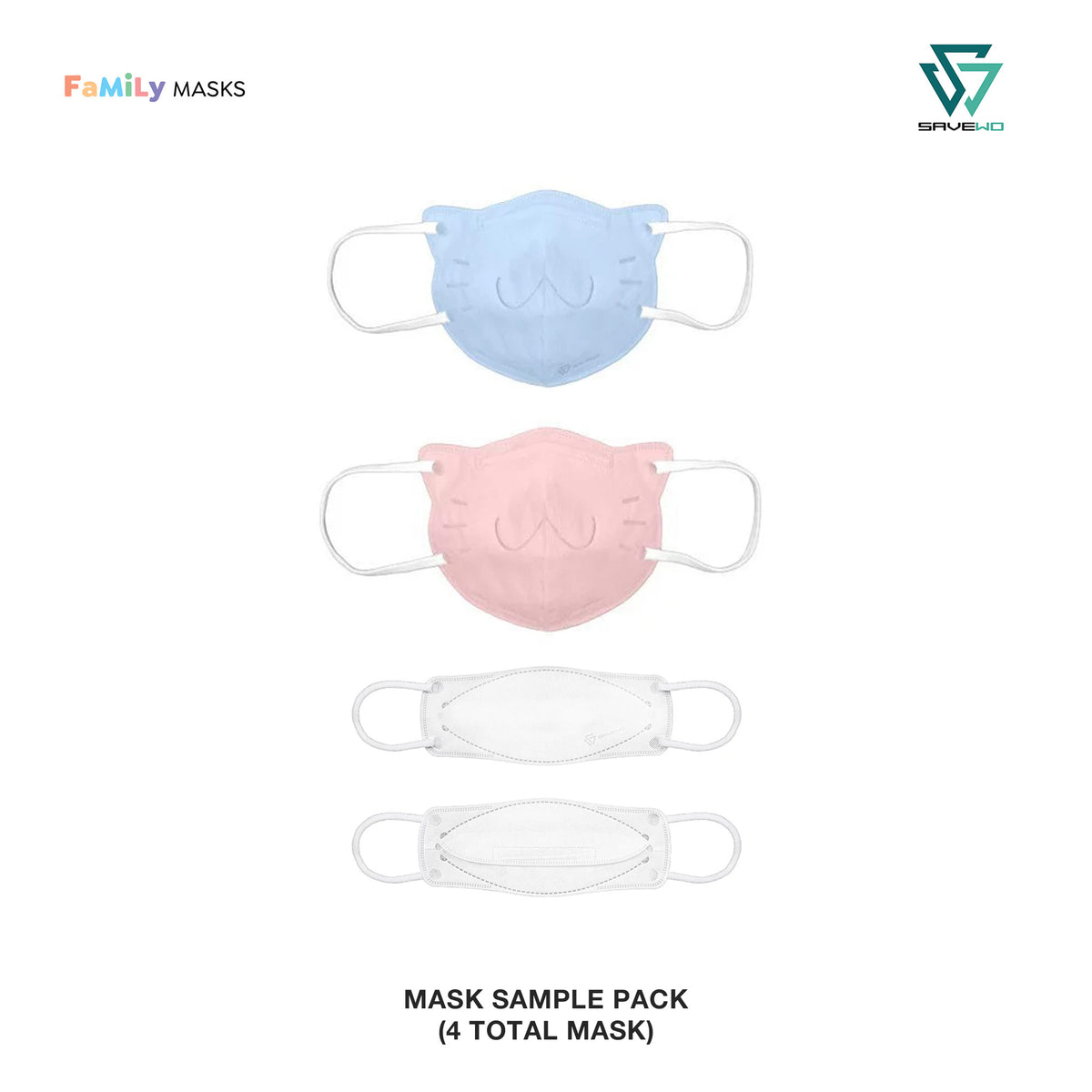 Savewo Mask Sample Pack (4 total masks per order) – Family Masks