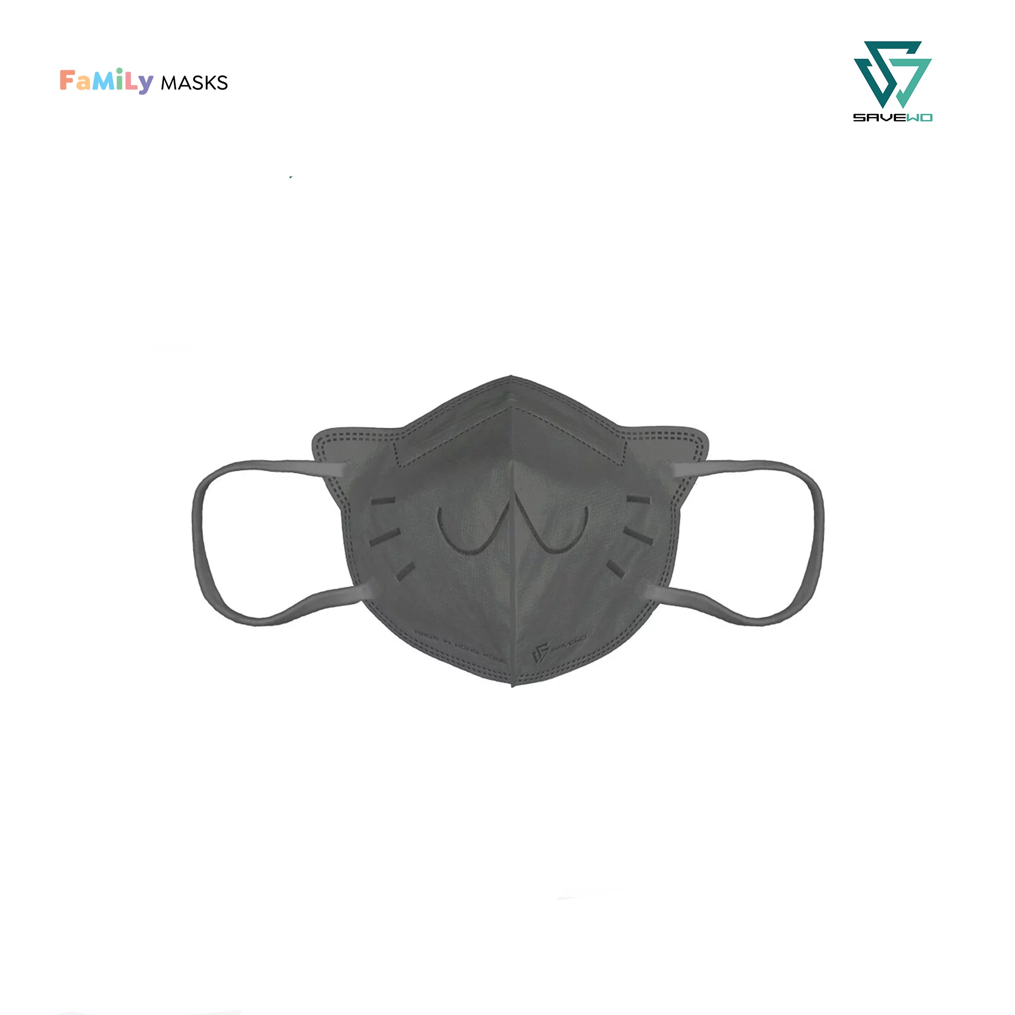 SAVEWO 3DMEOW KF94 ADULTS - Grey