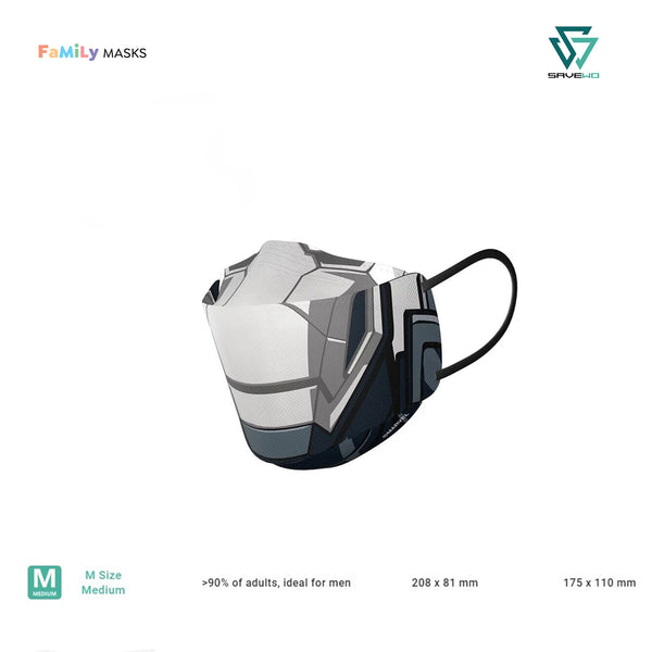 SAVEWO 3DMASK MARVEL KF94 (WAR MACHINE) - Medium (M) Adults