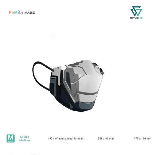 SAVEWO 3DMASK MARVEL KF94 (WAR MACHINE) - Medium (M) Adults